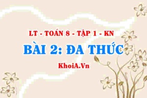 Bậc của đa thức, khái niệm đa thức, Đa thức thu gọn là gì? Ví dụ? Toán 8 bài 2 kn1c1b2